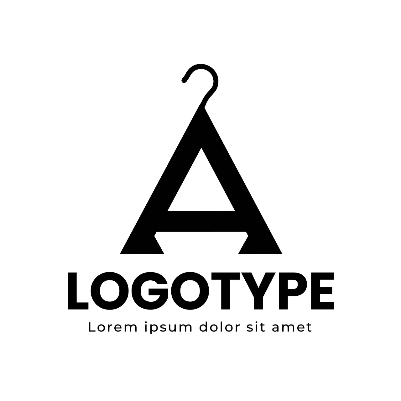 Black Minimal Design Logo