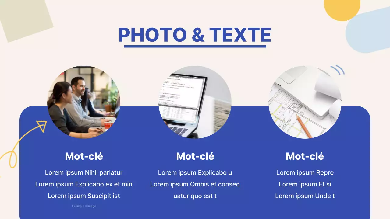 Guide des marques de petites entreprises branchées en bleu et jaune