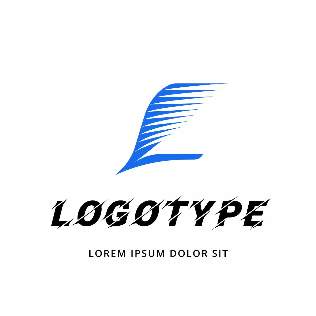 Blue Modern Design Logo