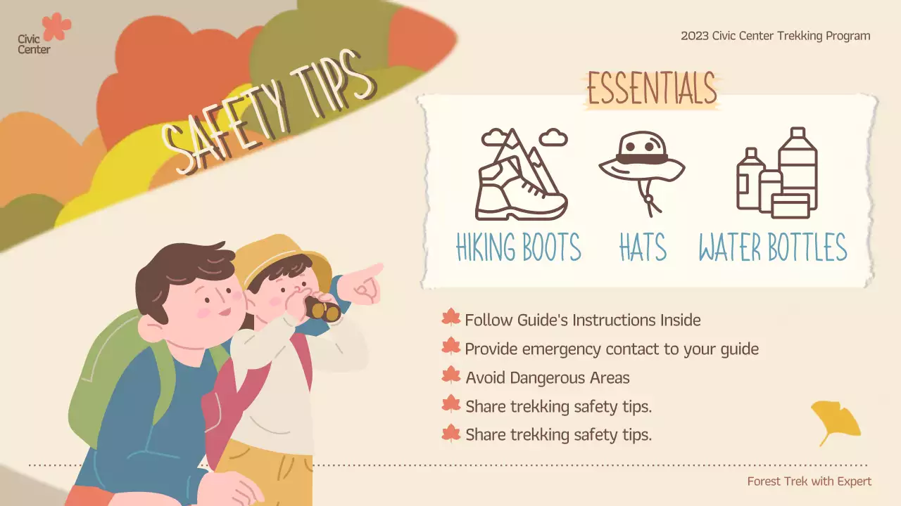 Beige Retro Trekking Event Presentation