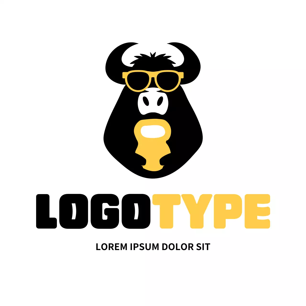Yellow Trendy Design Logo