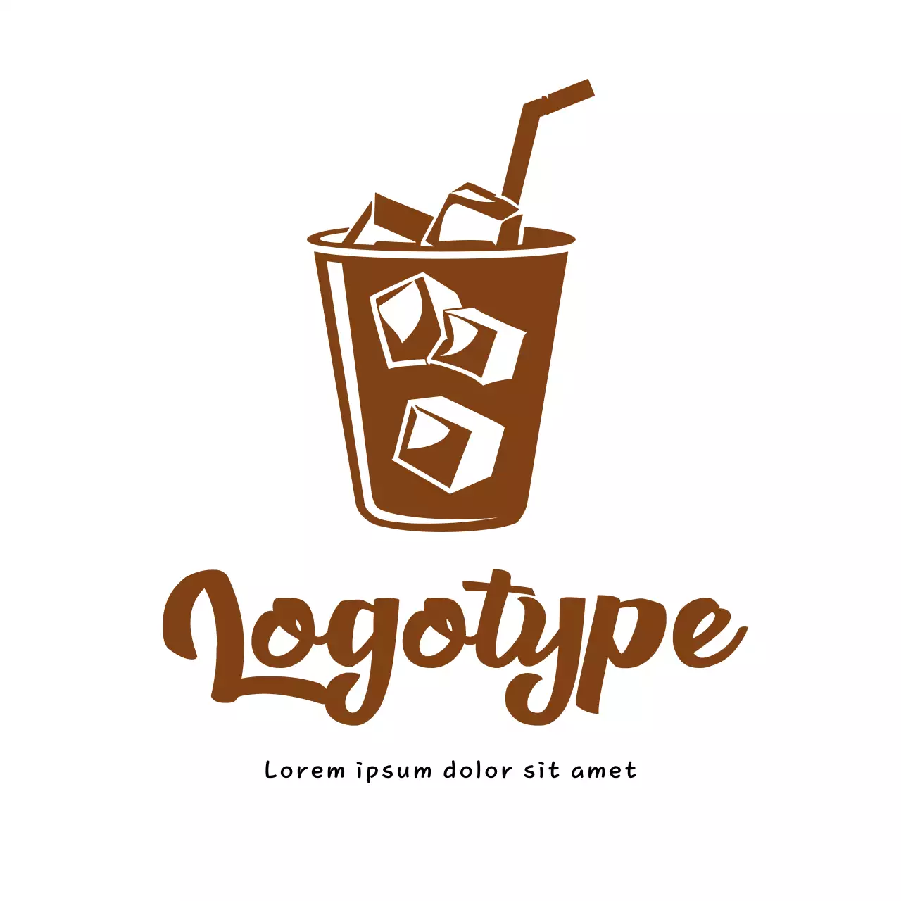 Brown Simple Beverage Logo