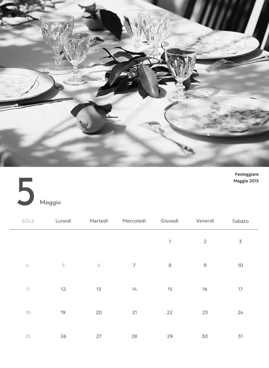 Un calendario fotografico dall'atmosfera pulita e urbana