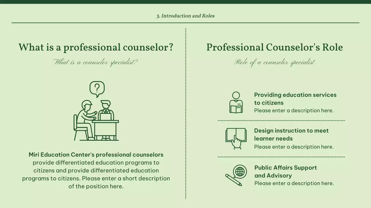 Green Professional Counselor Training Announcement Presentation