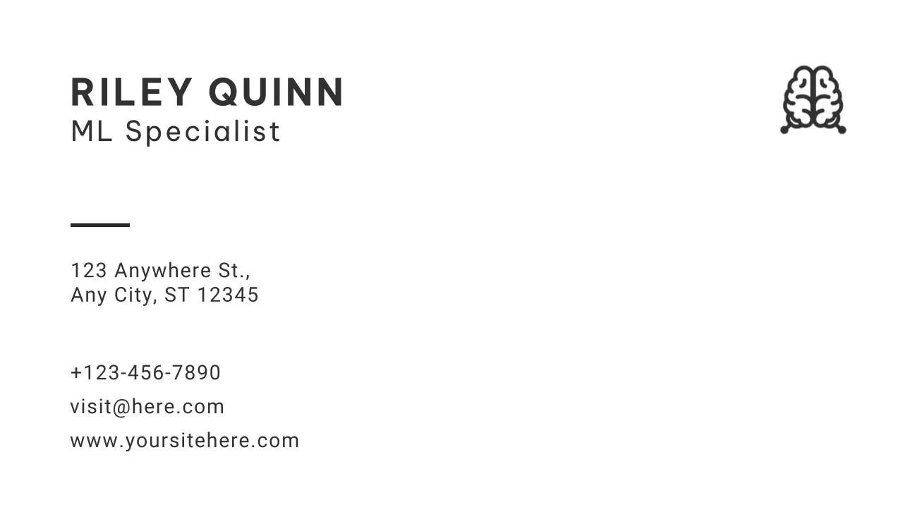 White Minimal Business Card