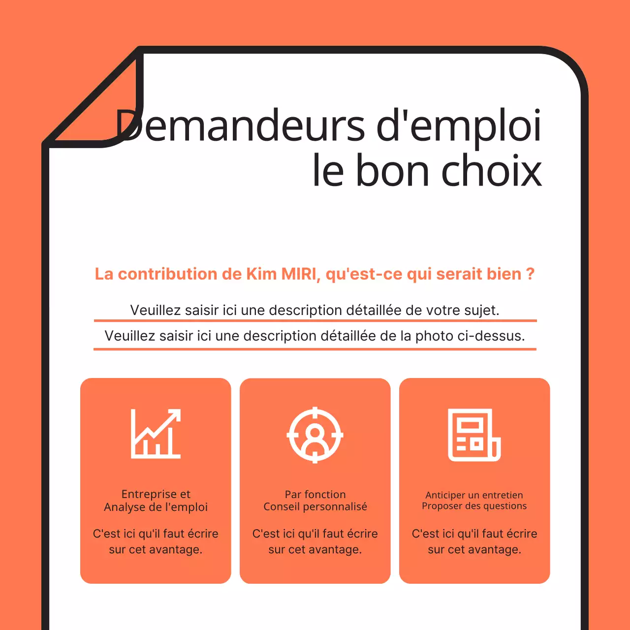 Promouvoir une simple séance de tutorat en orange et bleu clair