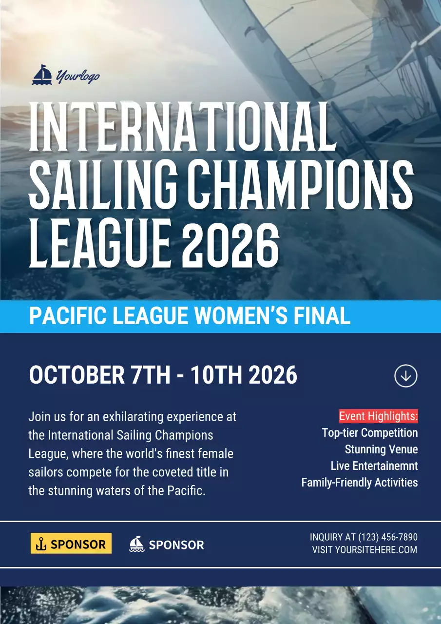 Blue Classic Sailing Promotion Poster