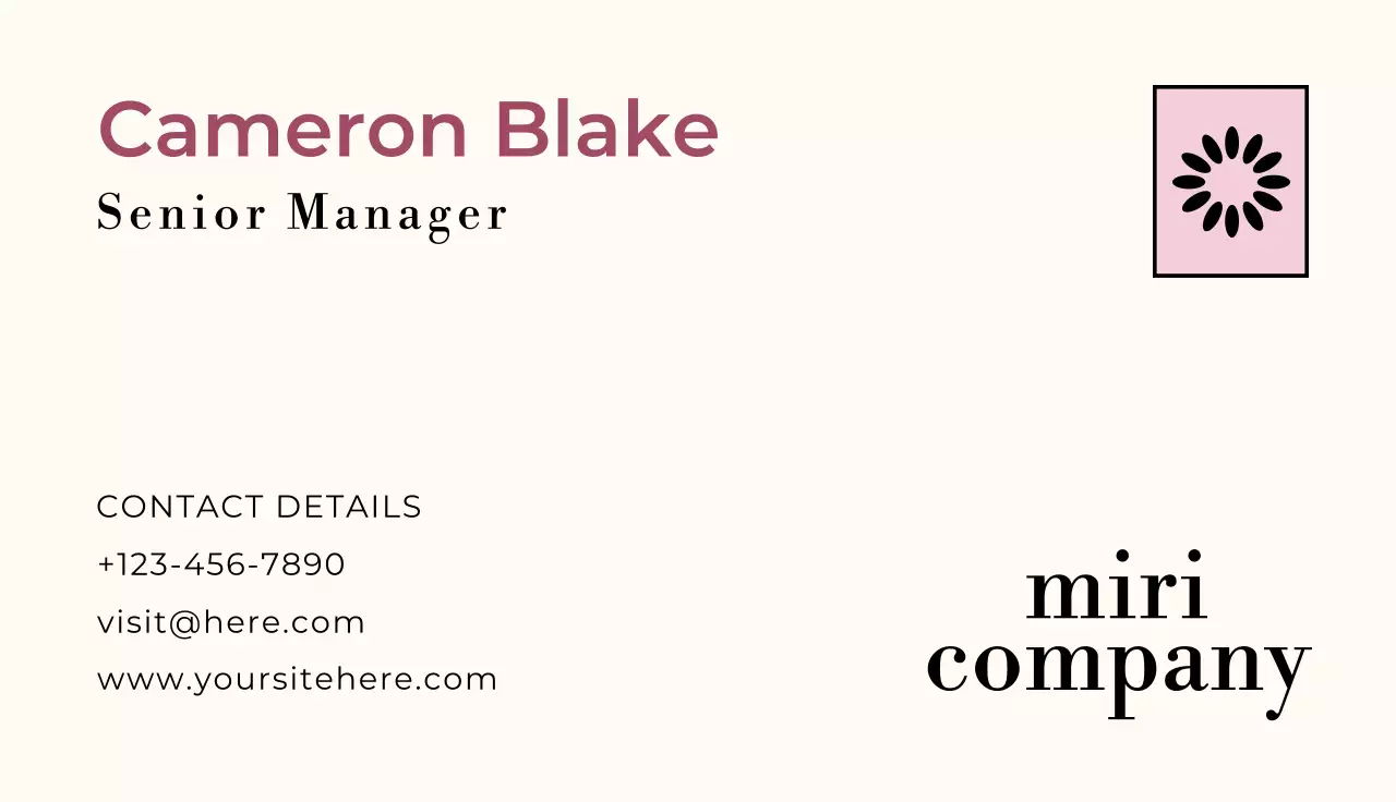 Beige Minimal Business Card