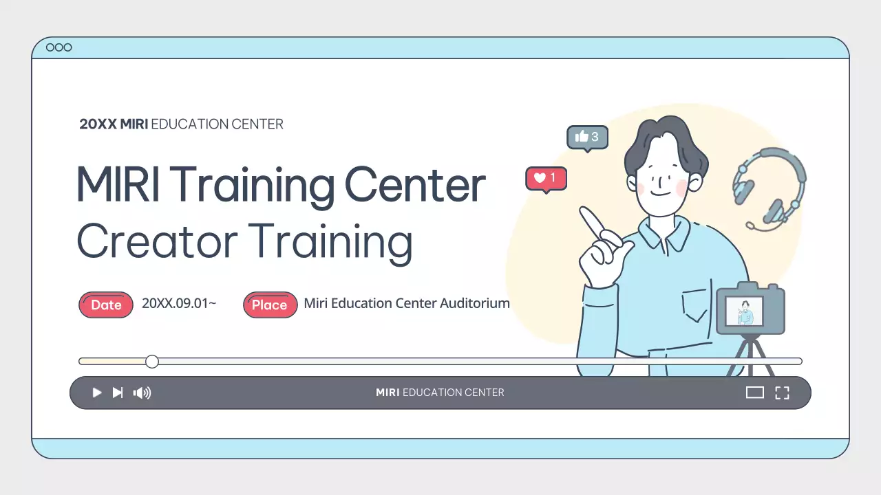 Blue Simple Creator Training Announcement Presentation