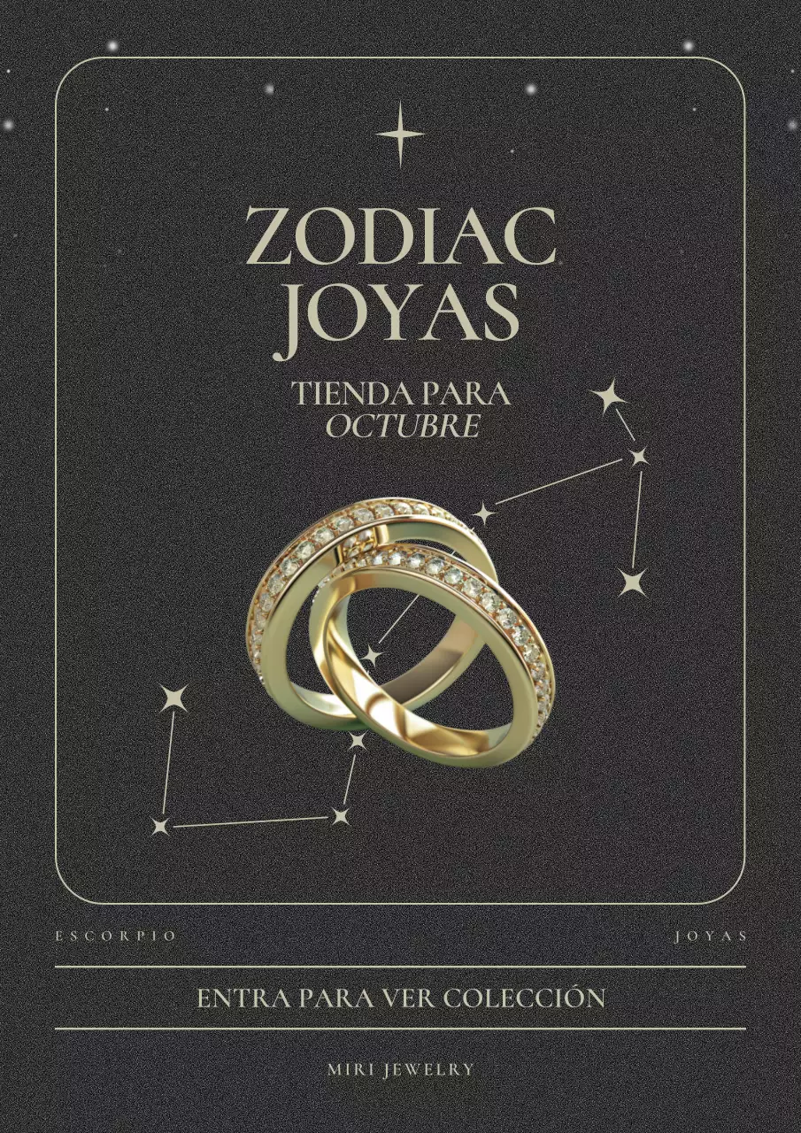 lujo negro promoción de joyas del zodiaco