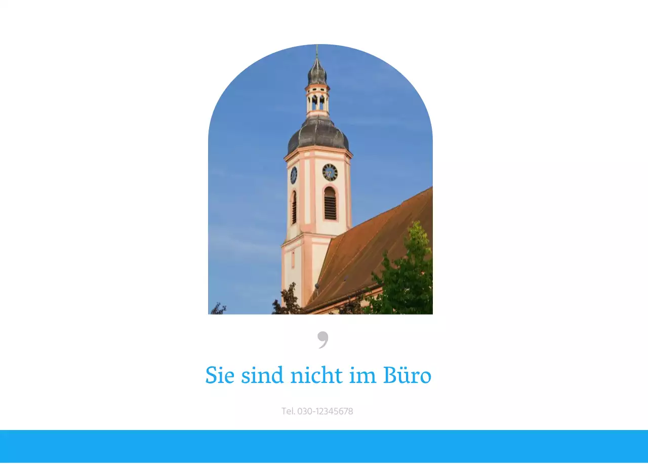 Blaues modernes Konzept Kirchenkalender