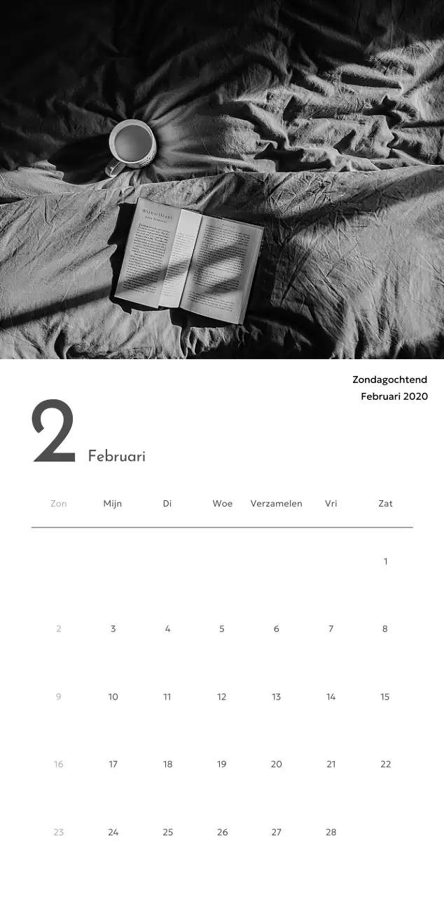 Een fotokalender met een strakke, stedelijke uitstraling