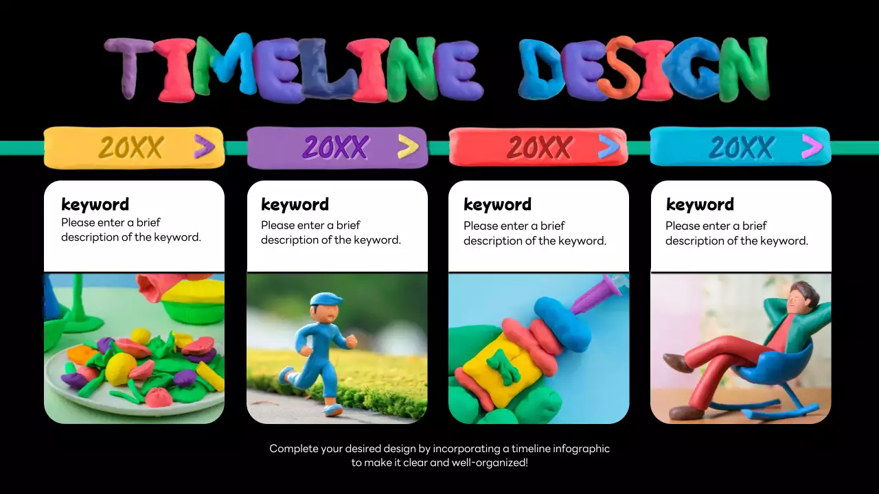 Colorful Creative Timeline Guide Infographic