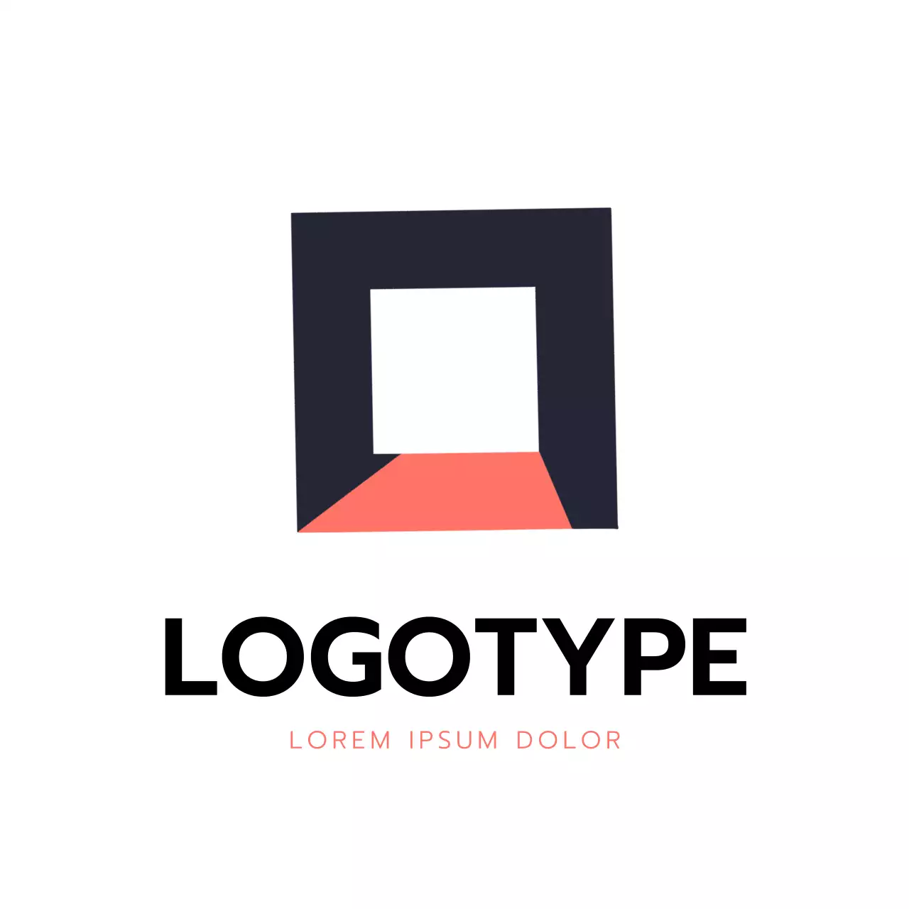 Coral Minimal Design Logo