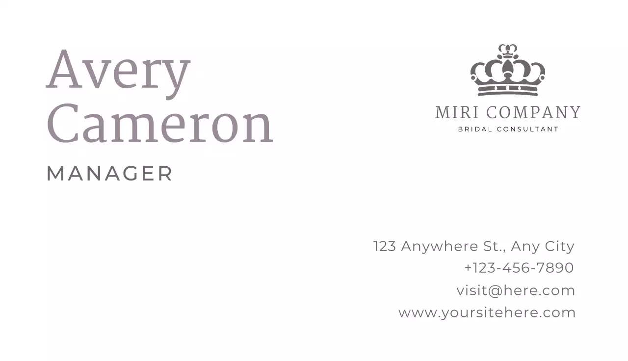 White Elegant Business Card