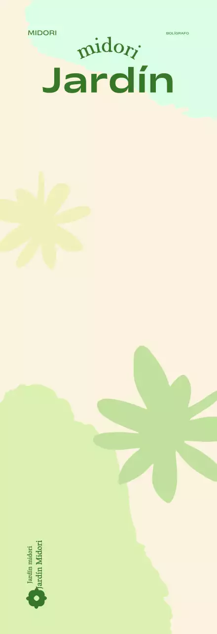 Mercancía de bolígrafo en el fondo de un jardín botánico ecológico