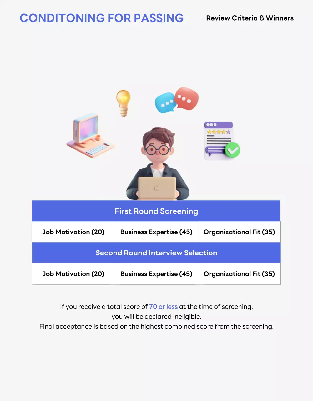 Blue Modern Recruitment Announcement Poster