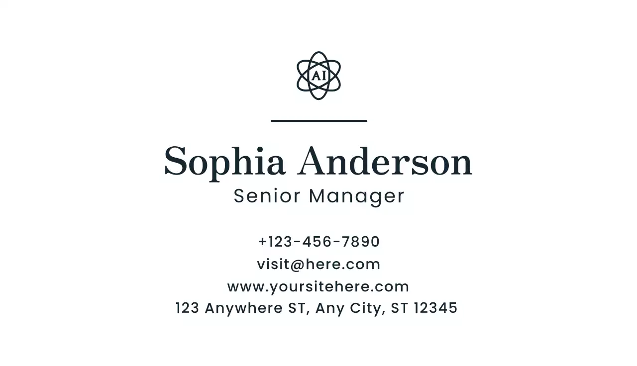 White Minimal Business Card