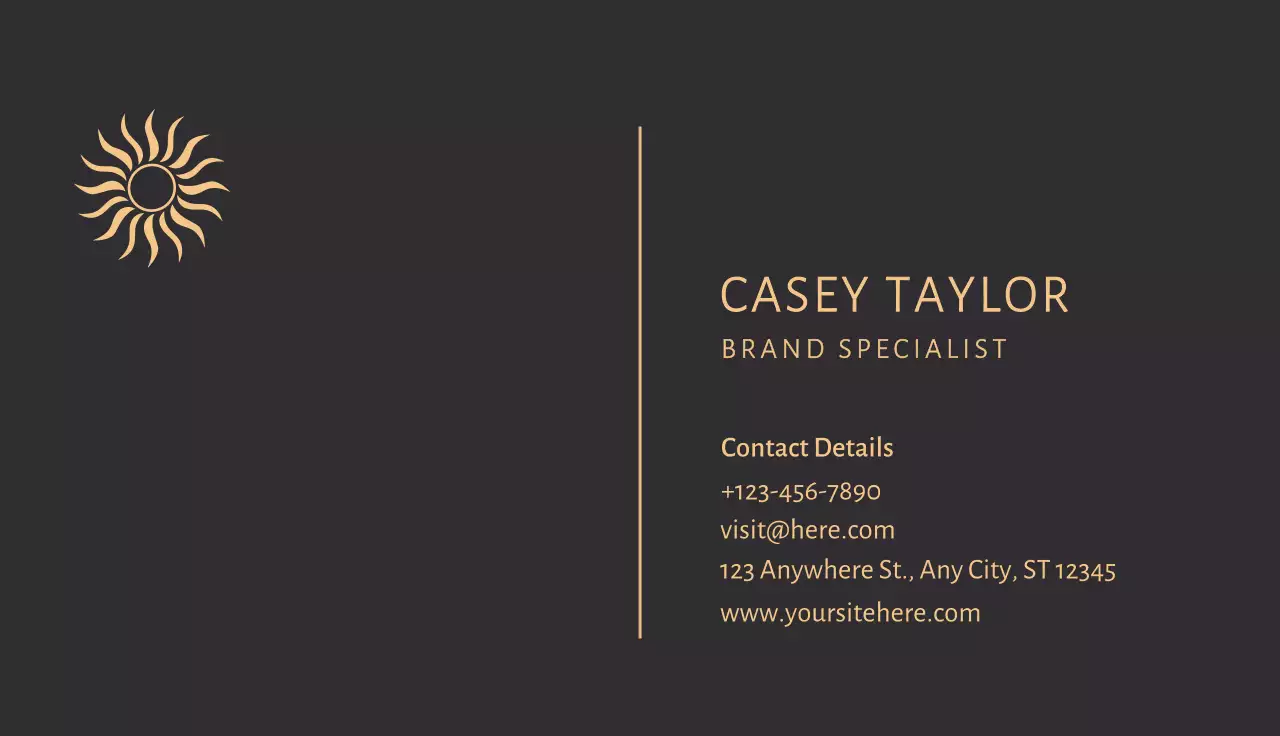 Black Elegant Business Card