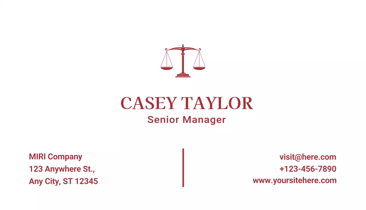 Red Simple Business Card