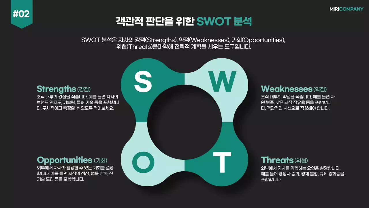 검정의 모던한 기업 영업 전략 계획서