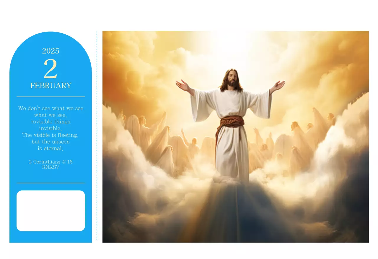 Blue modern concept church calendar