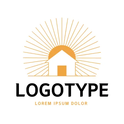 Orange Minimal Design Logo