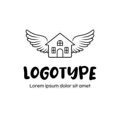 Black Minimal Design Logo