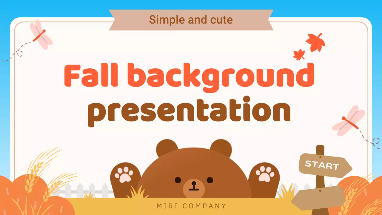 Orange Cute Fall Presentation