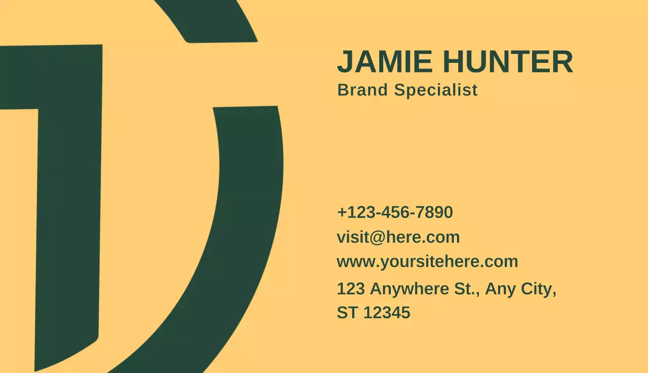 Beige Minimal Business Card