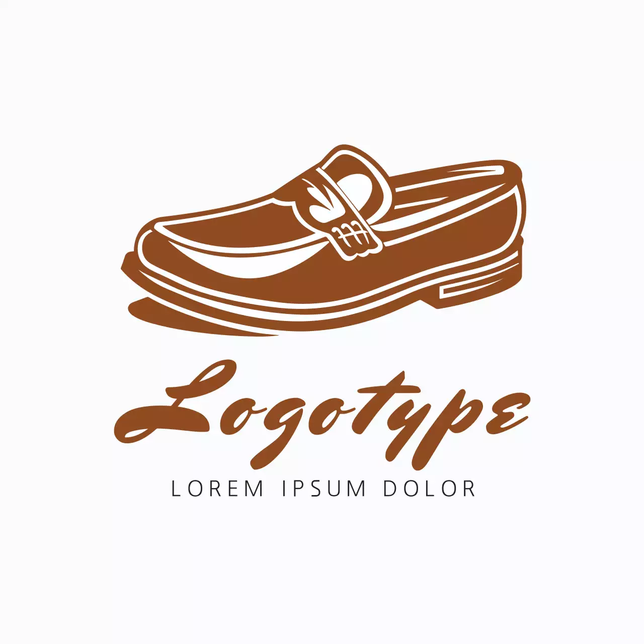 Brown Vintage Shoe Logo