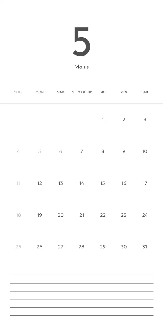 Un calendario fotografico dall'atmosfera pulita e urbana