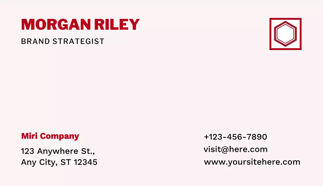 Red Modern Business Card