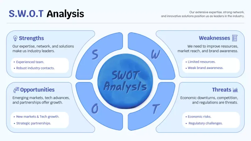 Blue Professional Business Analysis Infographic