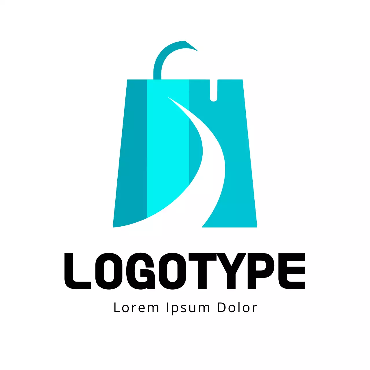 Teal Modern Shopping Logo