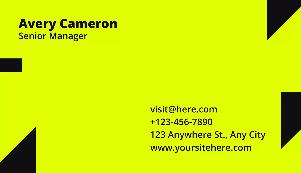 Neon Modern Business Card