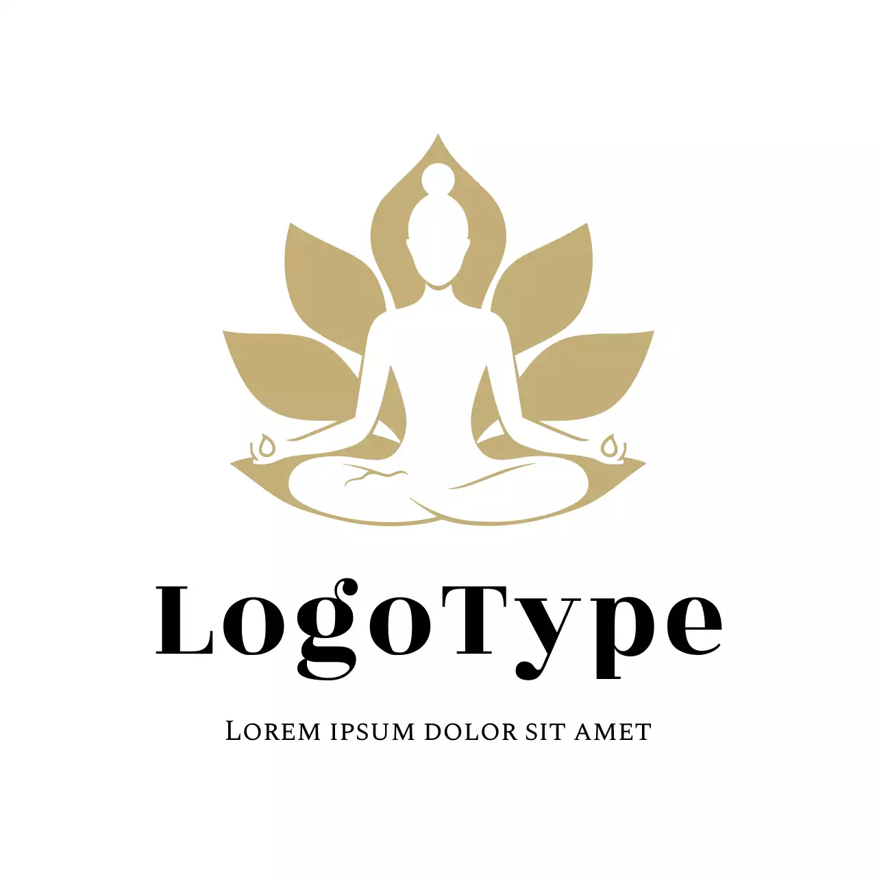 Beige Minimal Meditation Logo