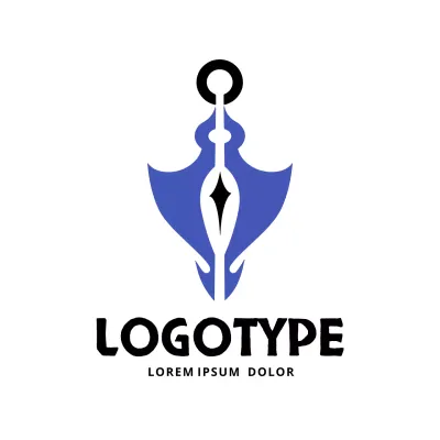 Blue Minimal Design Logo