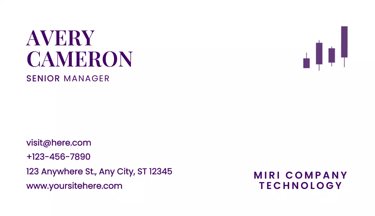 Purple Modern Business Card