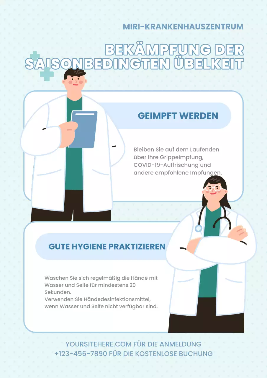 blue modernes saisonales Gesundheitsmanagement Informationen