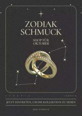 schwarzer luxuriöser Tierkreis-Schmuck Promotion