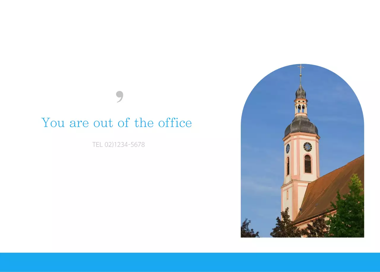 Blue modern concept church calendar