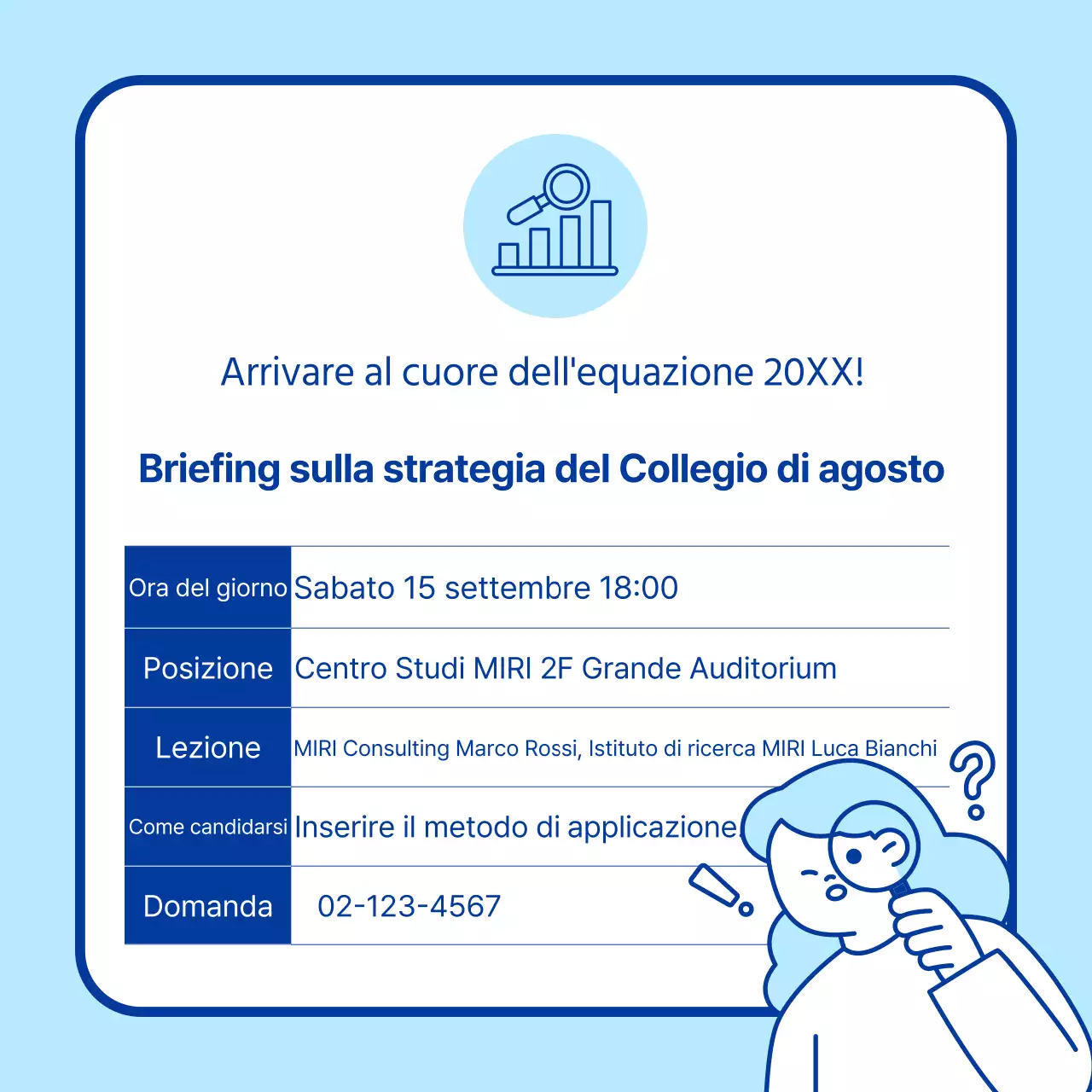 Promuovere la strategia di ammissione semplice di Blue's Briefing