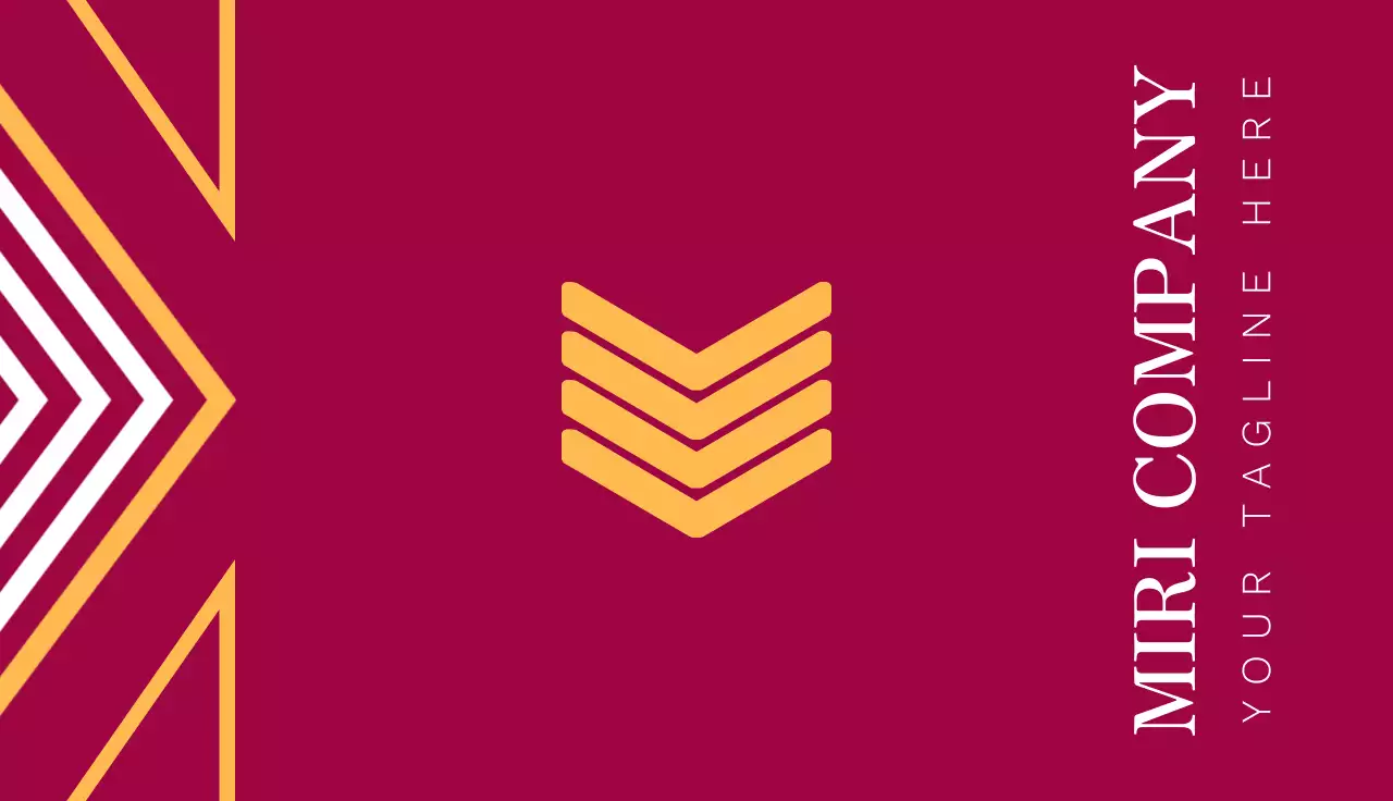 Maroon Geometric Business Card