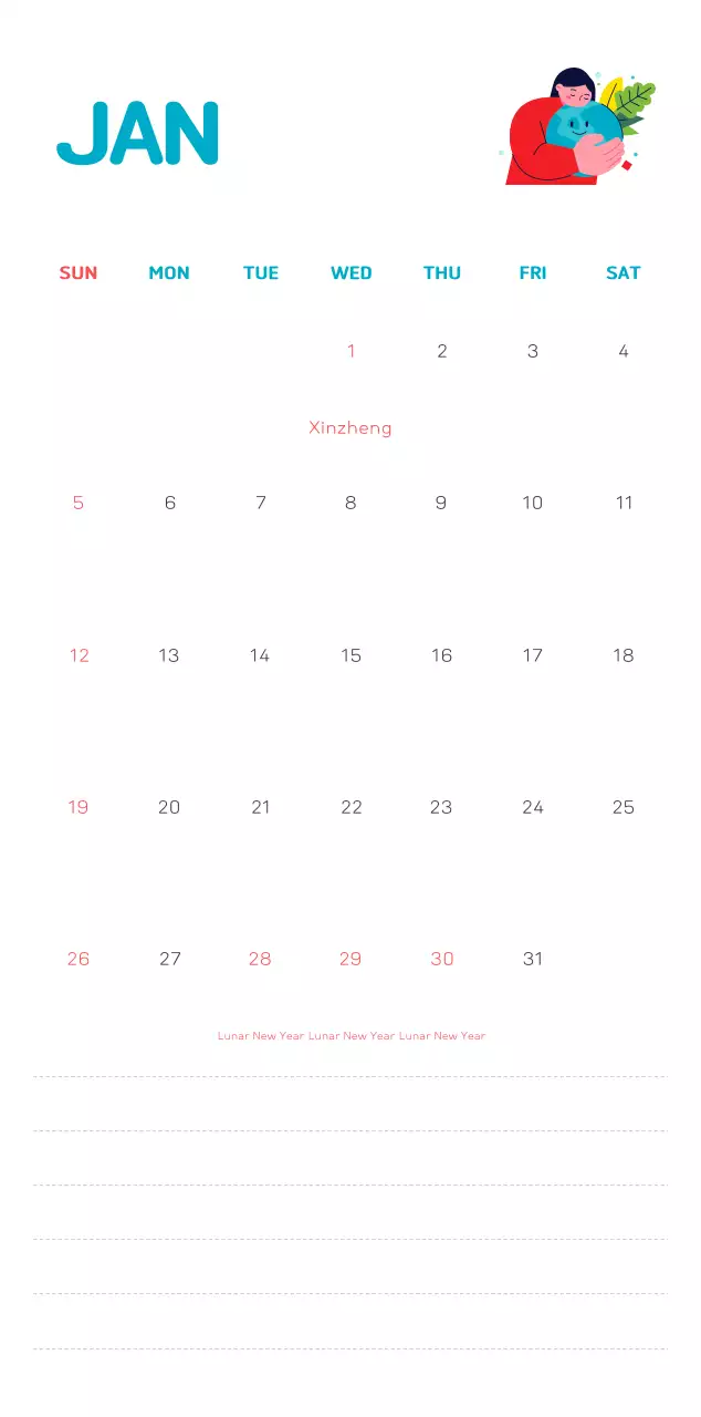 A colorful holiday celebration with illustrations of conservationists and the planet.