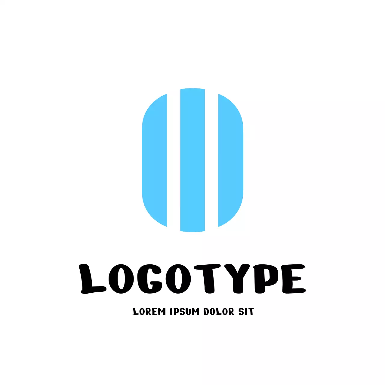 Blue Minimal Design Logo