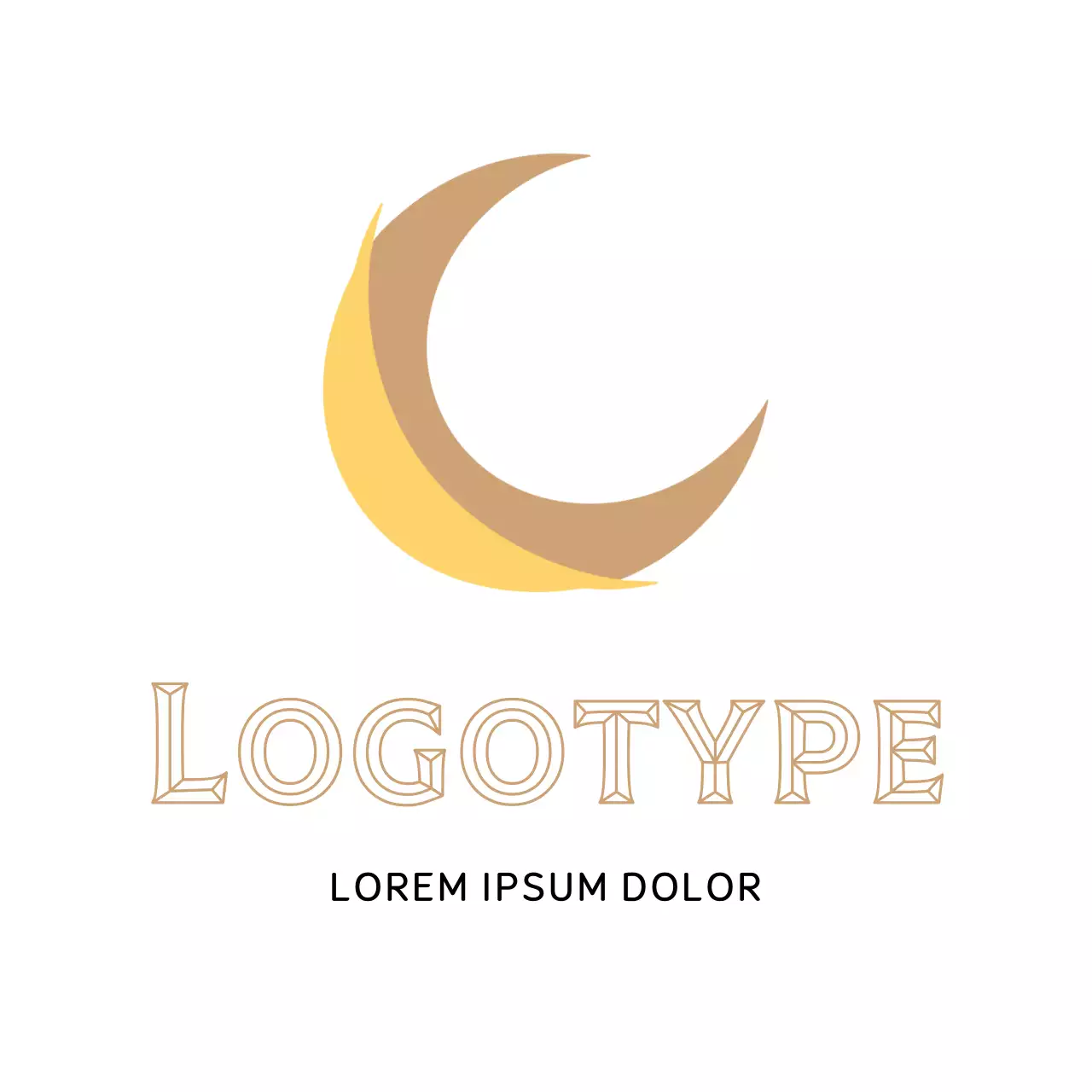 Gold Minimalist Design Logo