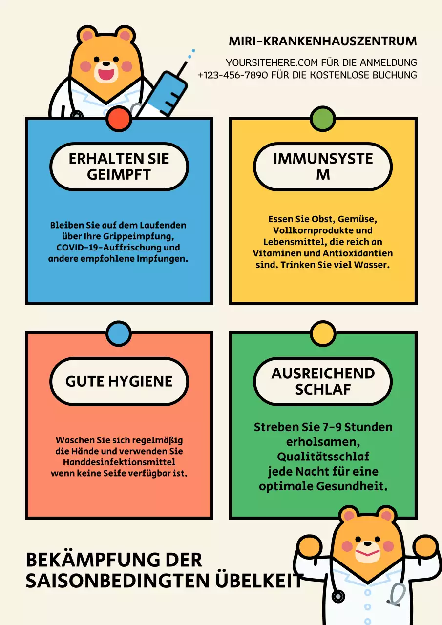 farbenfrohe Animation Leitfaden für saisonales Gesundheitsmanagement