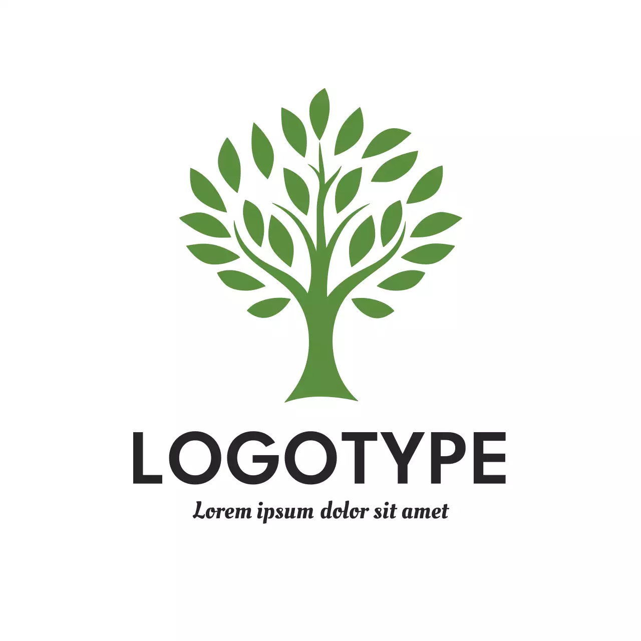 Green Minimal Business Card Logo