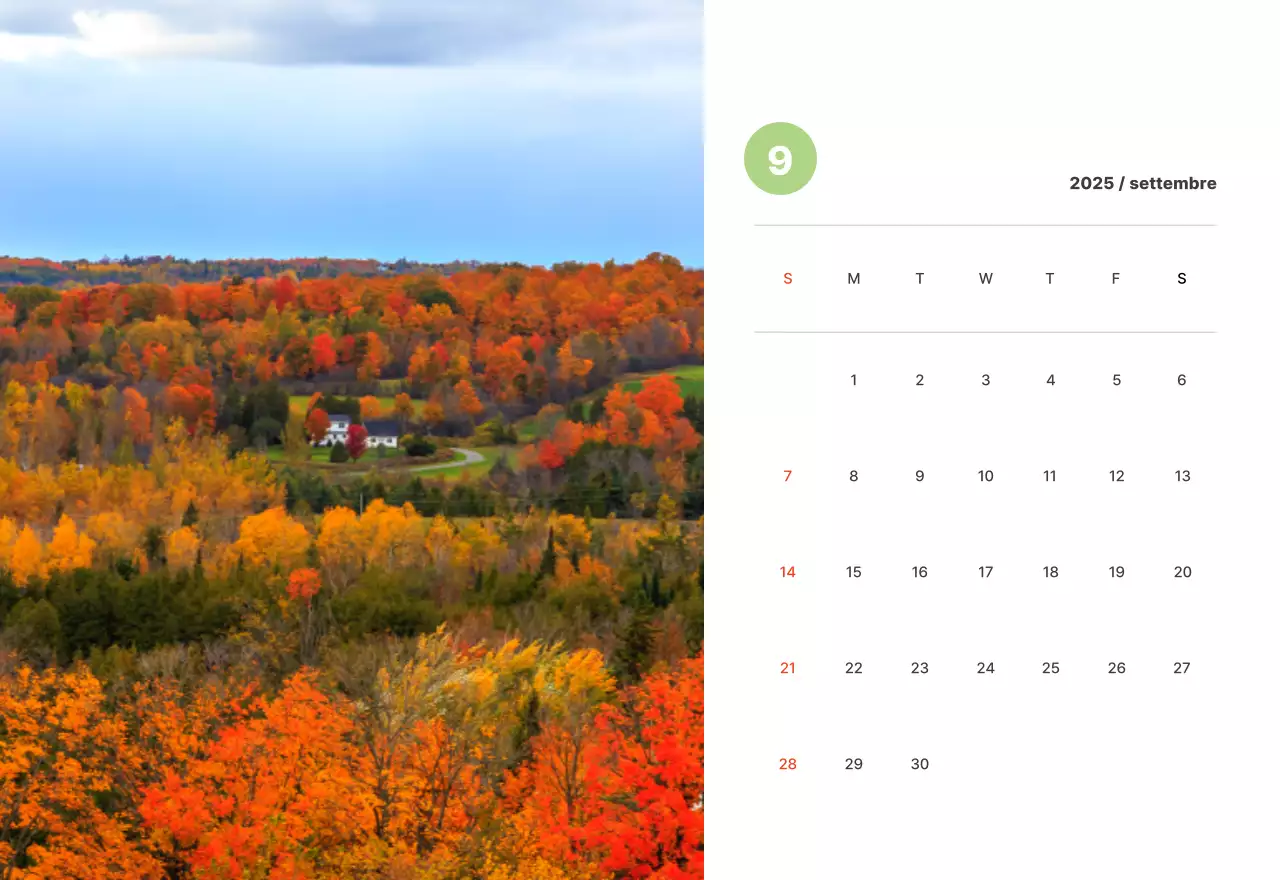 Calda fotografia di paesaggio con colori pastello